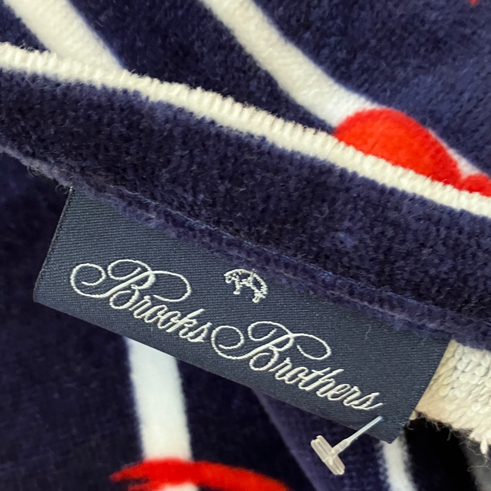 Brooks Brothers Lobster Striped Beach towel NWT - Picture 5 of 6